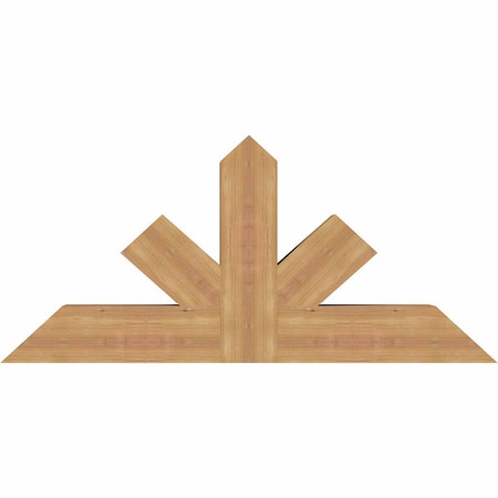 Ekena Millwork Saratoga Timber Gable Bracket, Western Red Cedar, 48"W x 22"H x 5 1/2"D x 5 1/2"F, 11/12 Pitch GBW048X22X0606SAR00SWR